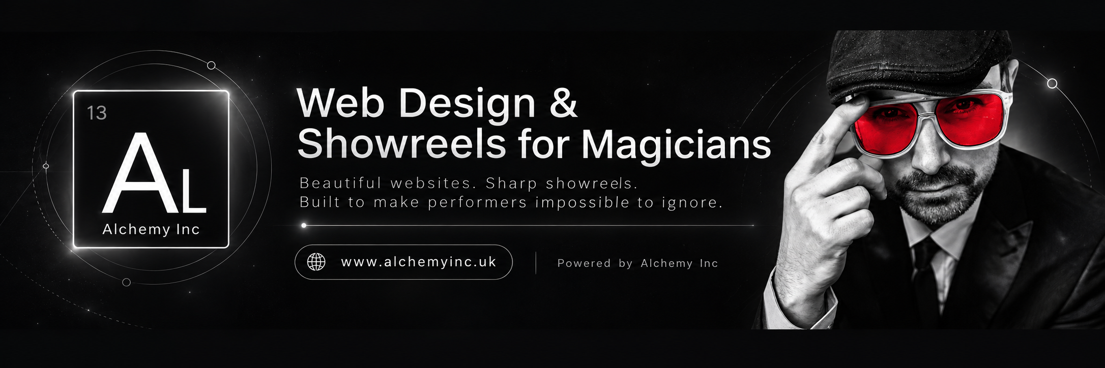Alchemy Inc web design and showreels for magicians